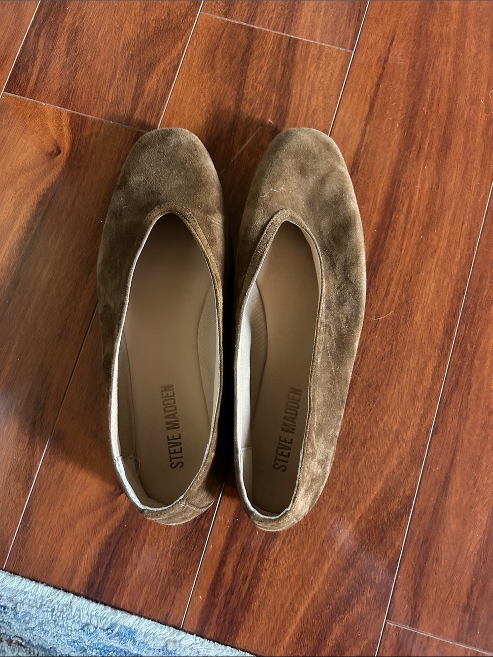 Steve Madden Olive Brown Suede Ballet Flats
